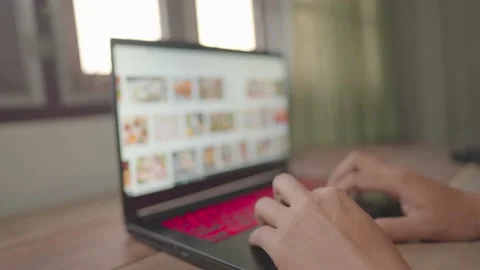 Close up The business man's hand is using the laptop at the office. Stock-Footage 147956888
