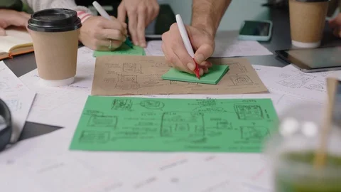 Close up business people engineers developing software app web developers Stock Footage 97023509