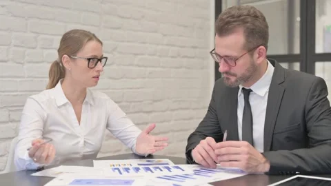 Close Up of Business People Working on Documents Video stock 257759852