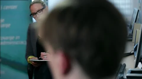 Close up on Businessman explaining Stock Footage 27876856
