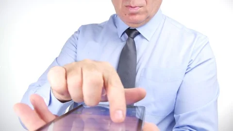 Close Up Businessman Hands Using Cellphone Touchscreen Browsing Internet Stock Footage