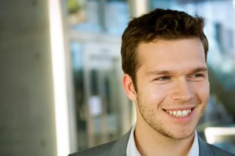 Close-up of a businessman smiling Stock Photos
