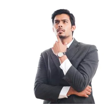 Close-up of a businessman thinking Stock-Fotos