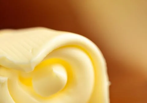 Close up of butter curl Stock Photos