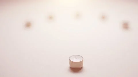 Close up on Button battery. Used in hearing aids. Video stock 143814611