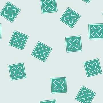 Close button glyph seamless pattern Stock Illustration