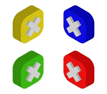 Close button icon illustrated in vector on white background close button i... Stock Photos