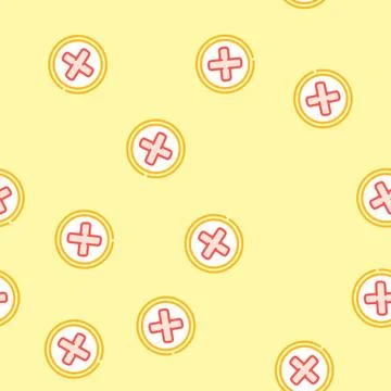 Close button vector seamless pattern Stock Illustration