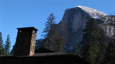 Close-up of a cabin chimney in Yosemite Stockbeeldmateriaal 437567