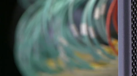 Close-up of cables to transmit data Video stock 46268356