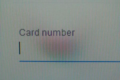 Close up on cad number computer screen Foto stock