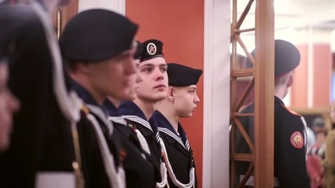 Close up of cadets form Stock Footage 71066352