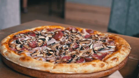 Close-up Caesar Salad with Chicken Stock Footage 285301480