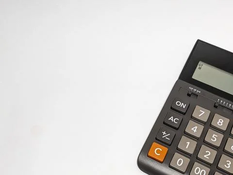 Close up calculator isolated Stock Photos