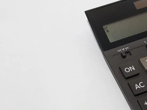 Close up calculator isolated Stock Photos