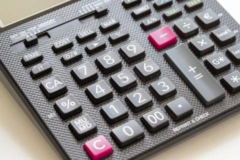 Close up calculator Stock Photos