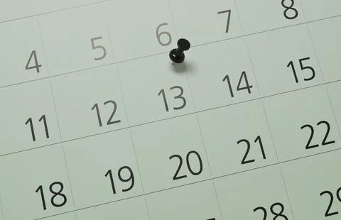 Close up of a calendar Stock Photos