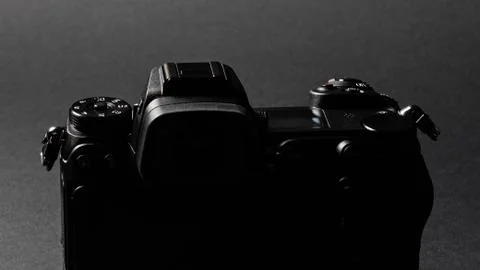 Close-up camera, back screen or display, viewfinder, new series of cameras. Stock Photos