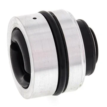 Close up of a camera lens attachment with a hole, on a white background Stock Photos