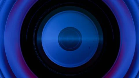 A close-up of a camera lens with multi-colored light painting effects, creati Stock Illustration
