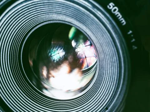 Close-up of a camera lens Stock Photos