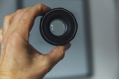 Close up of a camera a lens Stock Photos