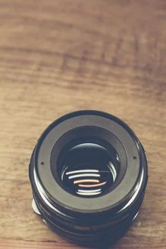 Close up of a camera a lens Stock Photos