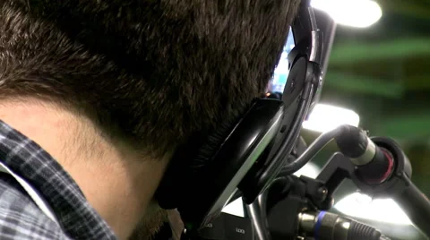 Close up of cameraman working 스톡 동영상 40579329