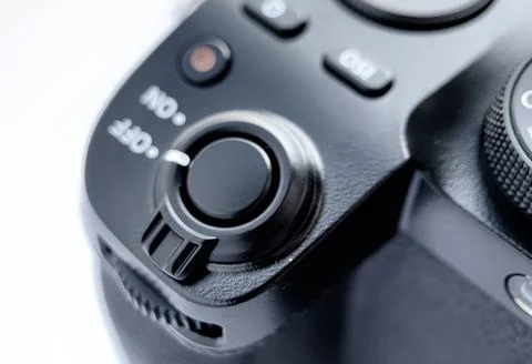 Close-up of the cameras shutter lever, iso sensitivity selection buttons, quick Stock Photos
