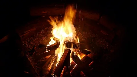 Close up of campfire Video stock 75681919
