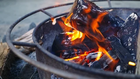Close-Up Campfire 스톡 동영상 85818688