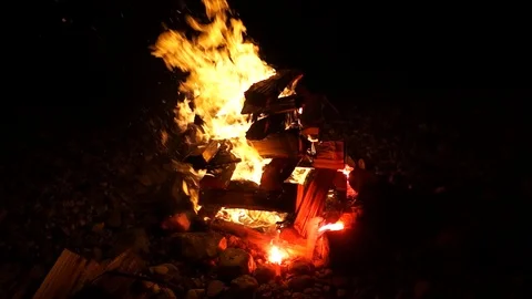 Close up of campfire Video stock 104695926