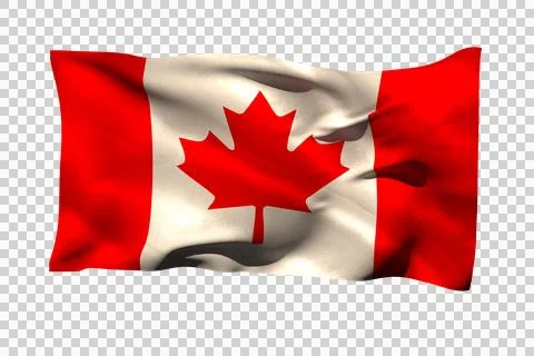 Close-up of Canadian flag Stock Illustration