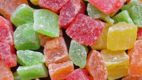 Close-up Of Candied Fruit Mix Rotating Vídeos de archivo 106384008