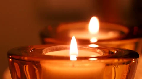 Close-up of candle flame Stock Footage 35487709
