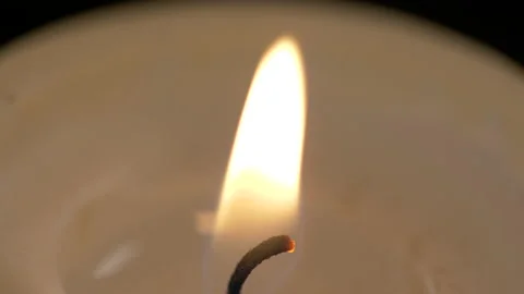 Close up on Candle Flame Stock Footage 130262658