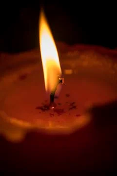 A close-up of a candle flame Stock Photos