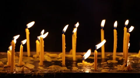 Close up candle light Stock Footage 47417825