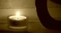 Close-up of candle on sauna HD Footage