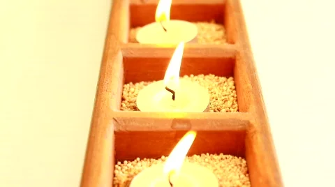 Close-Up of Candles Flames 스톡 동영상 790331