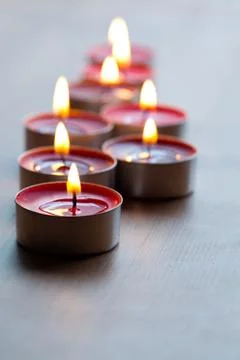 Close-up of candles Foto stock