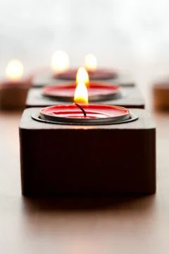 Close-up of candles Foto stock
