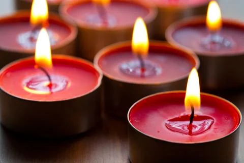 Close-up of candles Foto stock