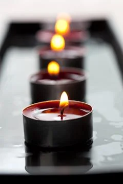 Close-up of candles Foto stock
