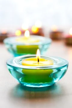 Close-up of candles Foto stock