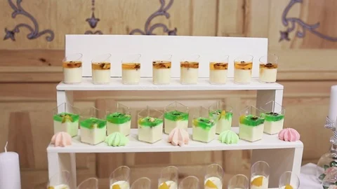 Close up candy. Candy buffet Video stock 103236203