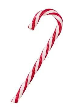 Close up of candy cane isolated on white background Stock Photos