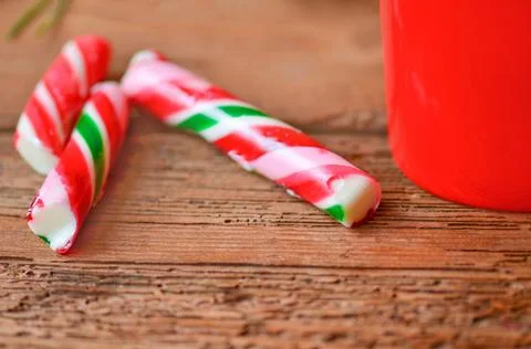 Close up of candy cane Stock Photos