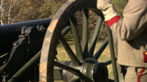 Close up of Cannon fire Stock Footage 40479122