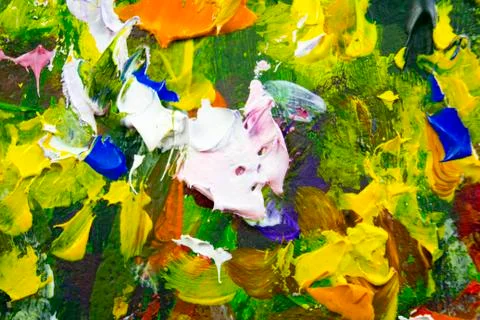 Close-up canvas, texture oil paint, palette knife background. Painting painte Illustrazione stock